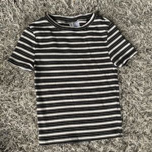 h&m divide striped shirt